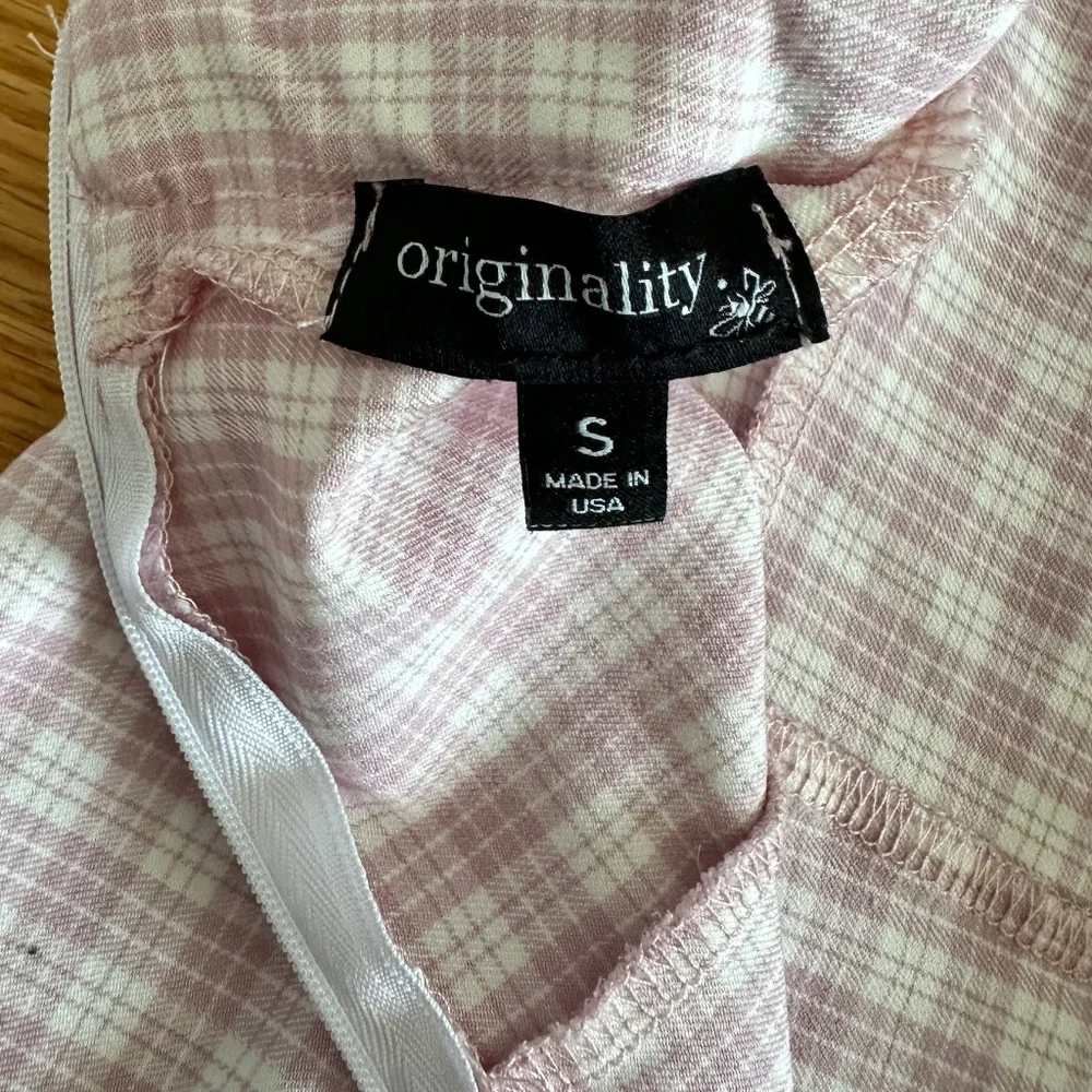Dry Goods Originality NWOT Strappy Pink & Creme Plaid Dress (S) - Picture 8 of 10